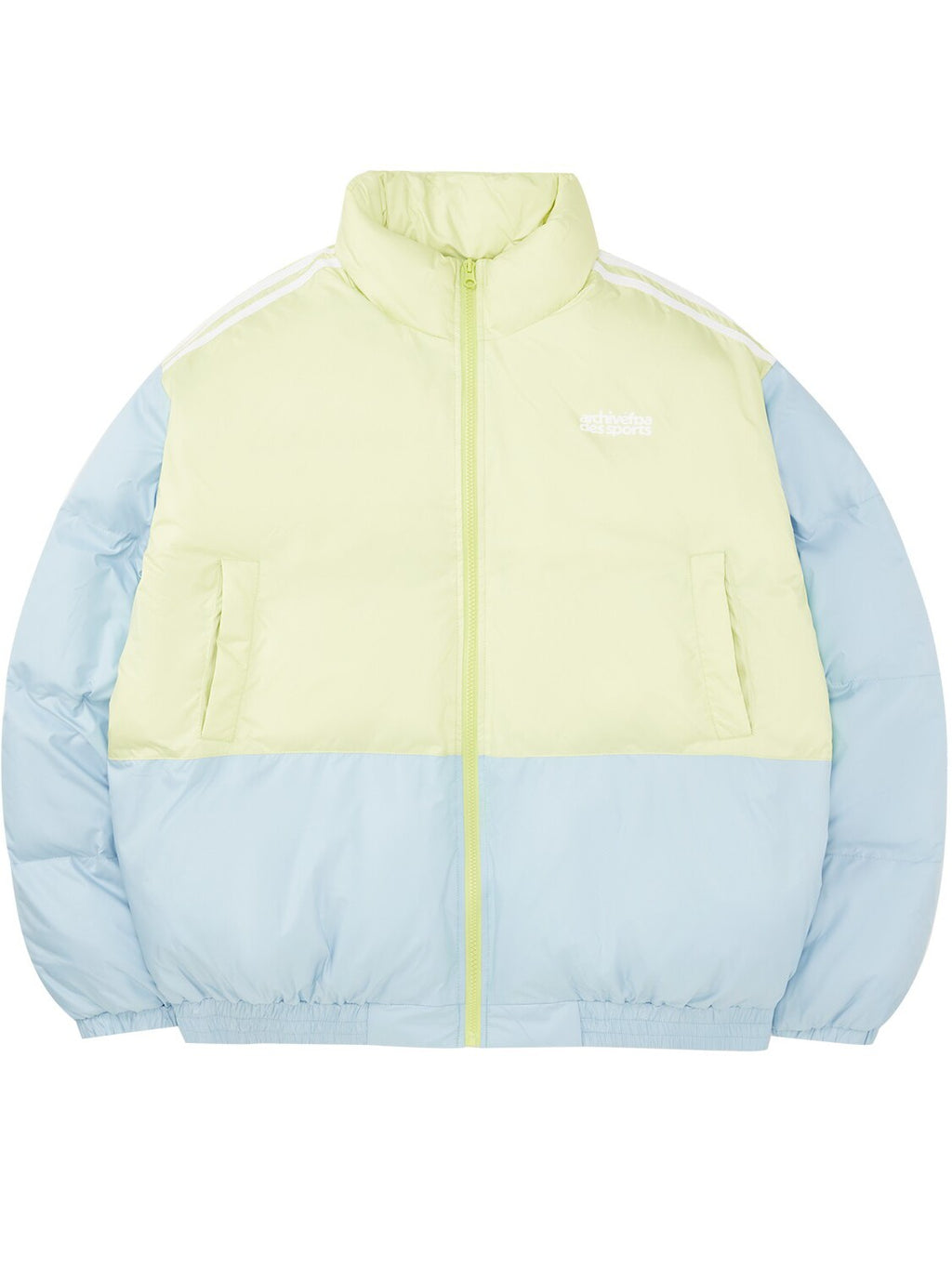 FPA Contrast Webbing Stand Collar Cotton Padded Coat 2023 New Winter Chinese Street Style Loose Fit Thickened Puffer Jacket