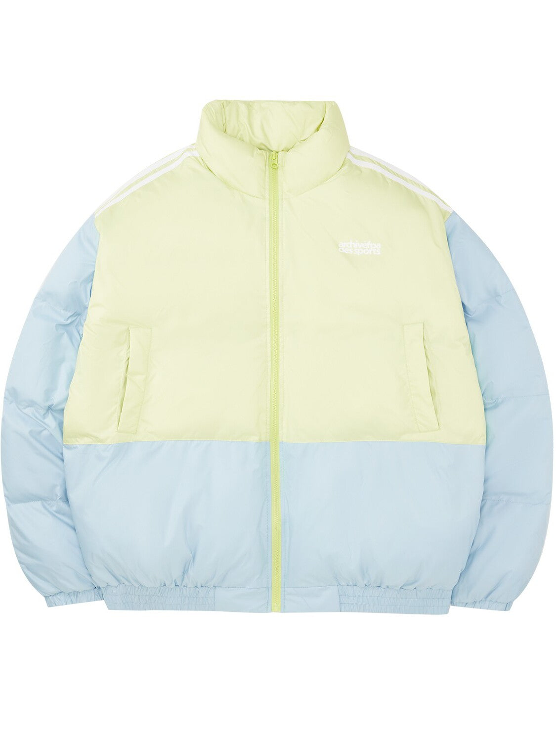 FPA Contrast Webbing Stand Collar Cotton Padded Coat 2023 New Winter Chinese Street Style Loose Fit Thickened Puffer Jacket
