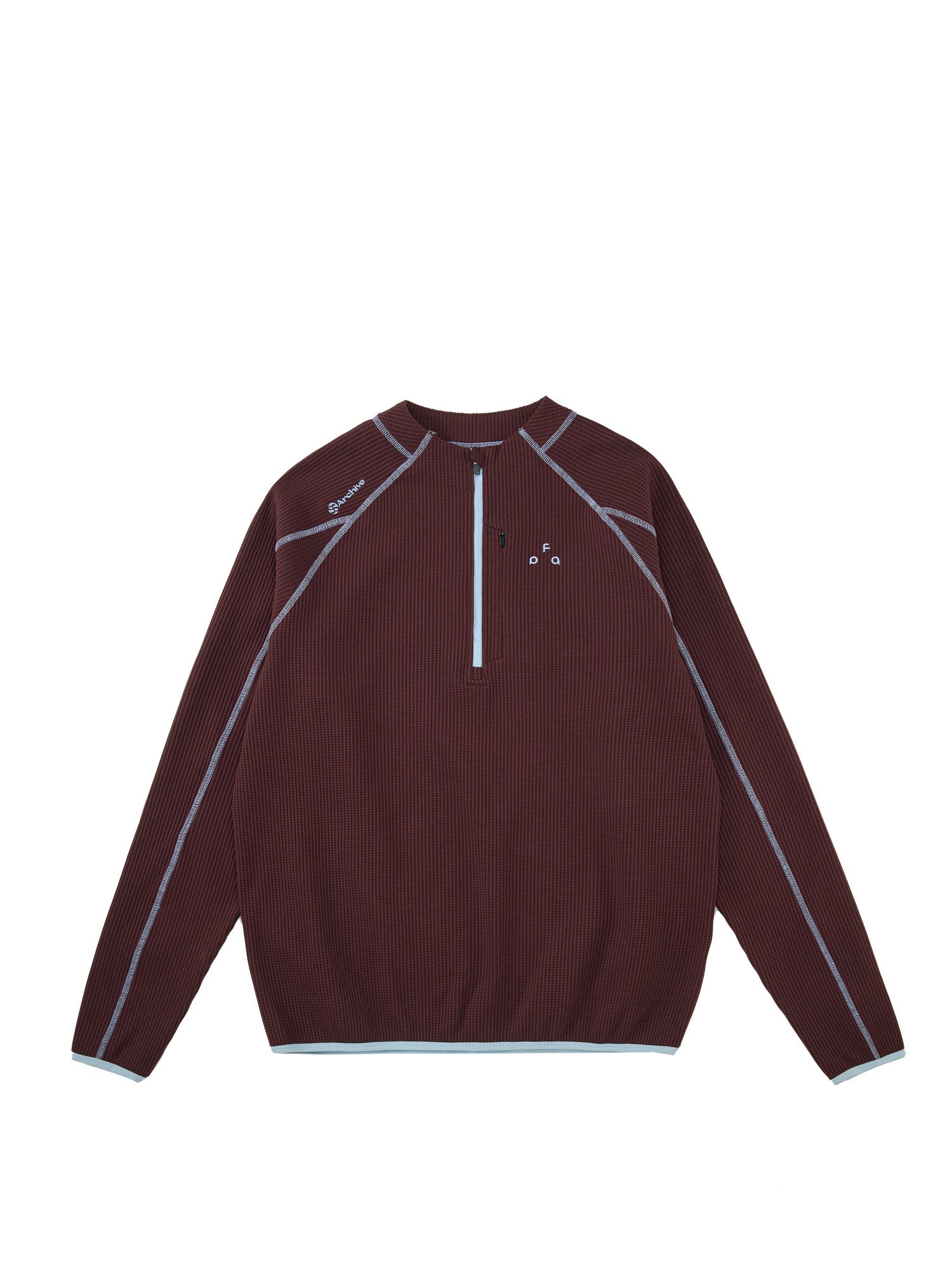 FPA Quick-Dry UPF50+ Sun Protection Long-Sleeve Sports Tee, Spring/Fall Chinese Street Style Half-Zip Half-High Collar Loose Fit Couple T-Shirt