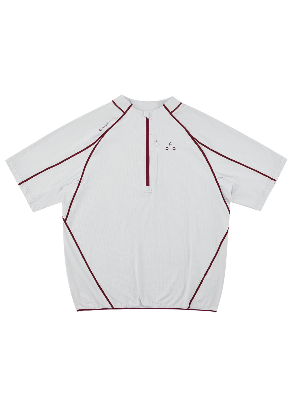 FPA Sports Contrast Stitch Short Sleeve Summer Outdoor Quick-Dry Cool Half-Zip Cycling Shirt Casual Couple T-Shirt