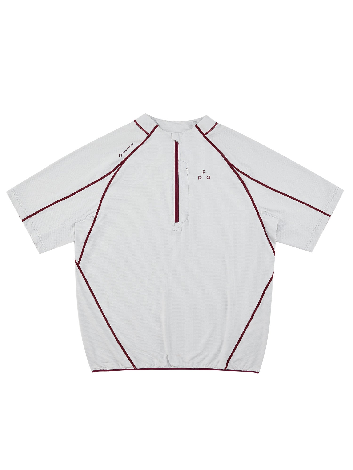 FPA Sports Contrast Stitch Short Sleeve Summer Outdoor Quick-Dry Cool Half-Zip Cycling Shirt Casual Couple T-Shirt