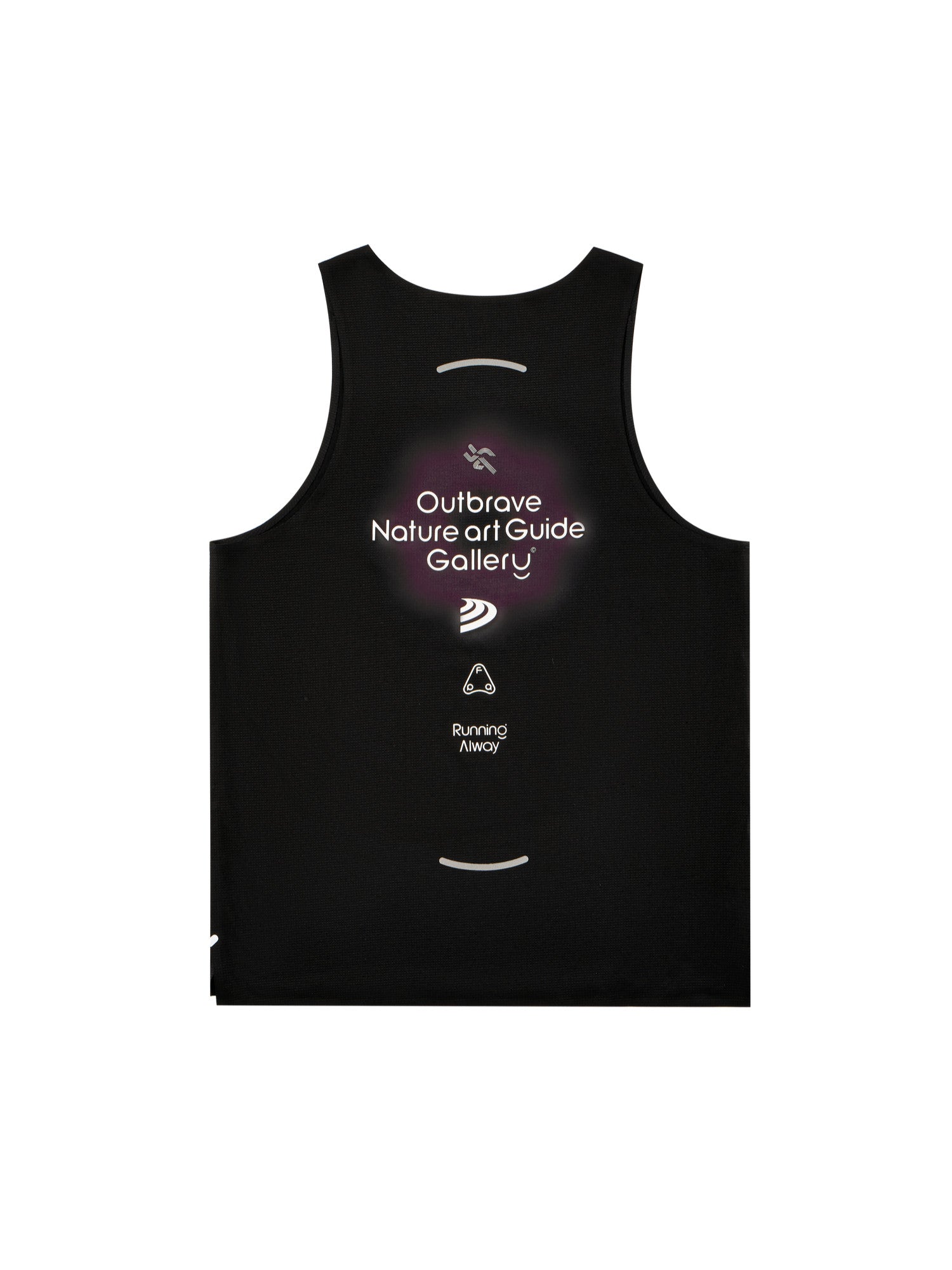 FPA Quick-Dry Mesh Taped Reflective Running Print Sleeveless Tank Top, Premium Design Summer Vest