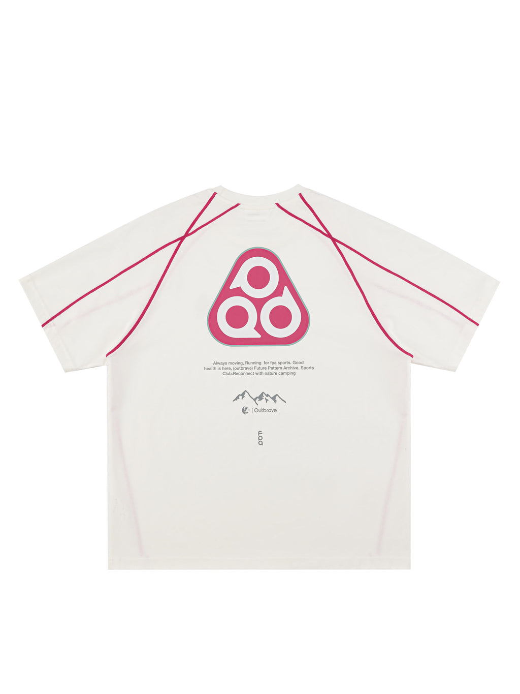 FPA Triangle Logo Contrast Color Short Sleeve T-Shirt - Summer Quick-Dry Crew Neck Unisex Outdoor Sports Tee