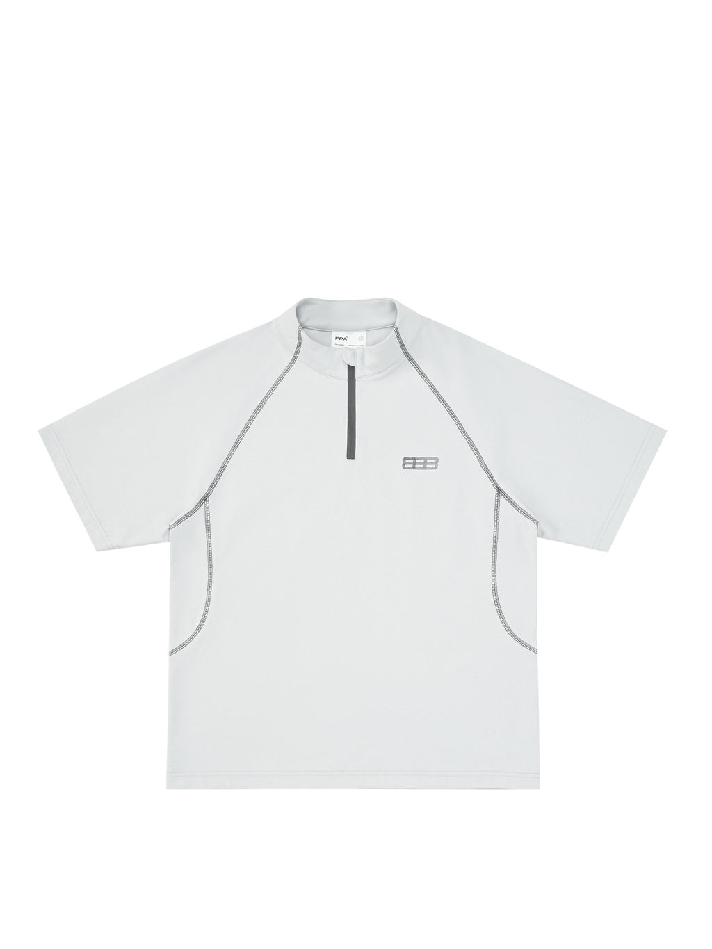 FPA Sorona Quick-Dry Contrast Half-Zip High-Neck Cooling Short-Sleeve T-Shirt for Couples - Summer
