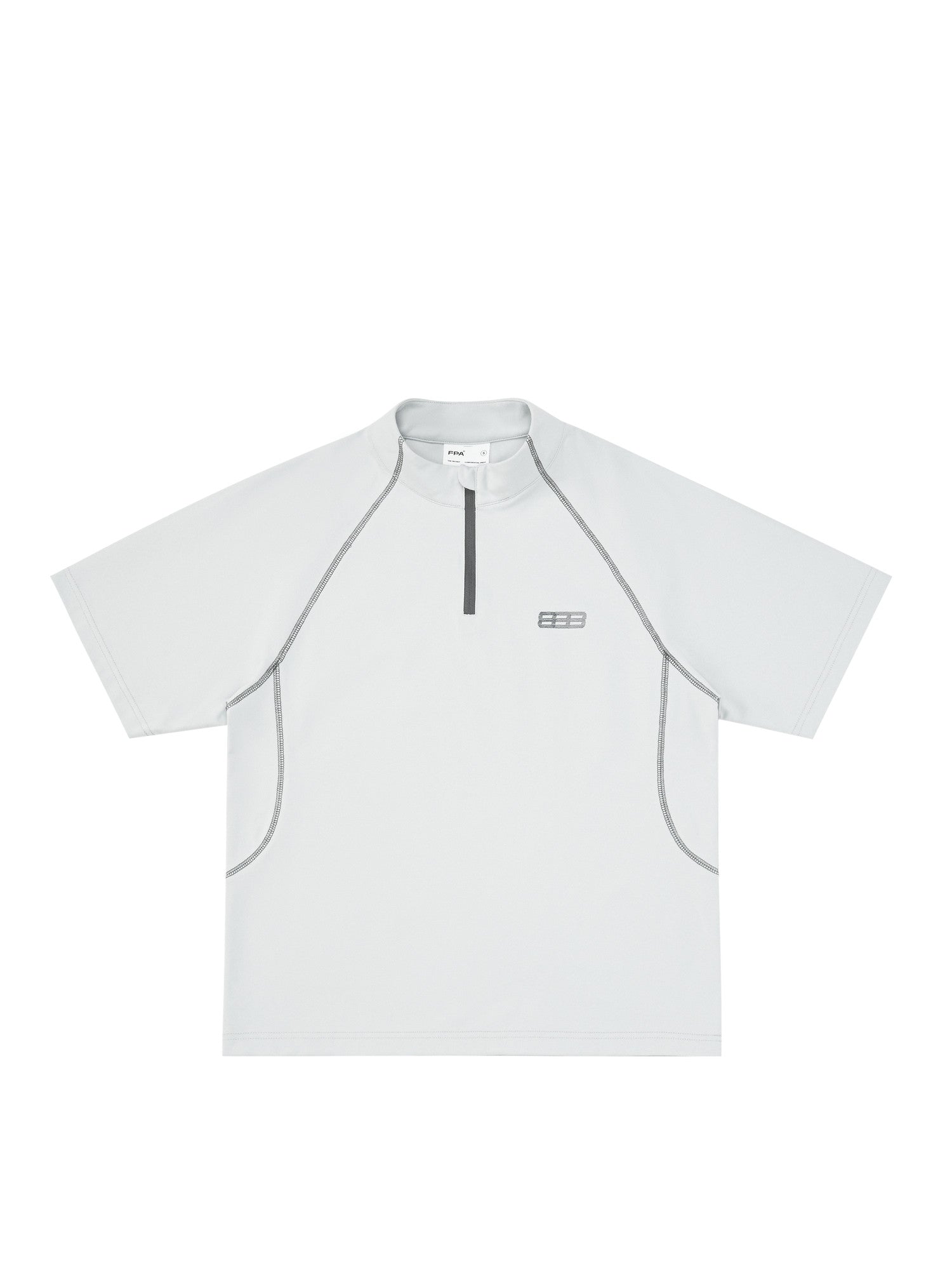 FPA Sorona Quick-Dry Contrast Half-Zip High-Neck Cooling Short-Sleeve T-Shirt for Couples - Summer