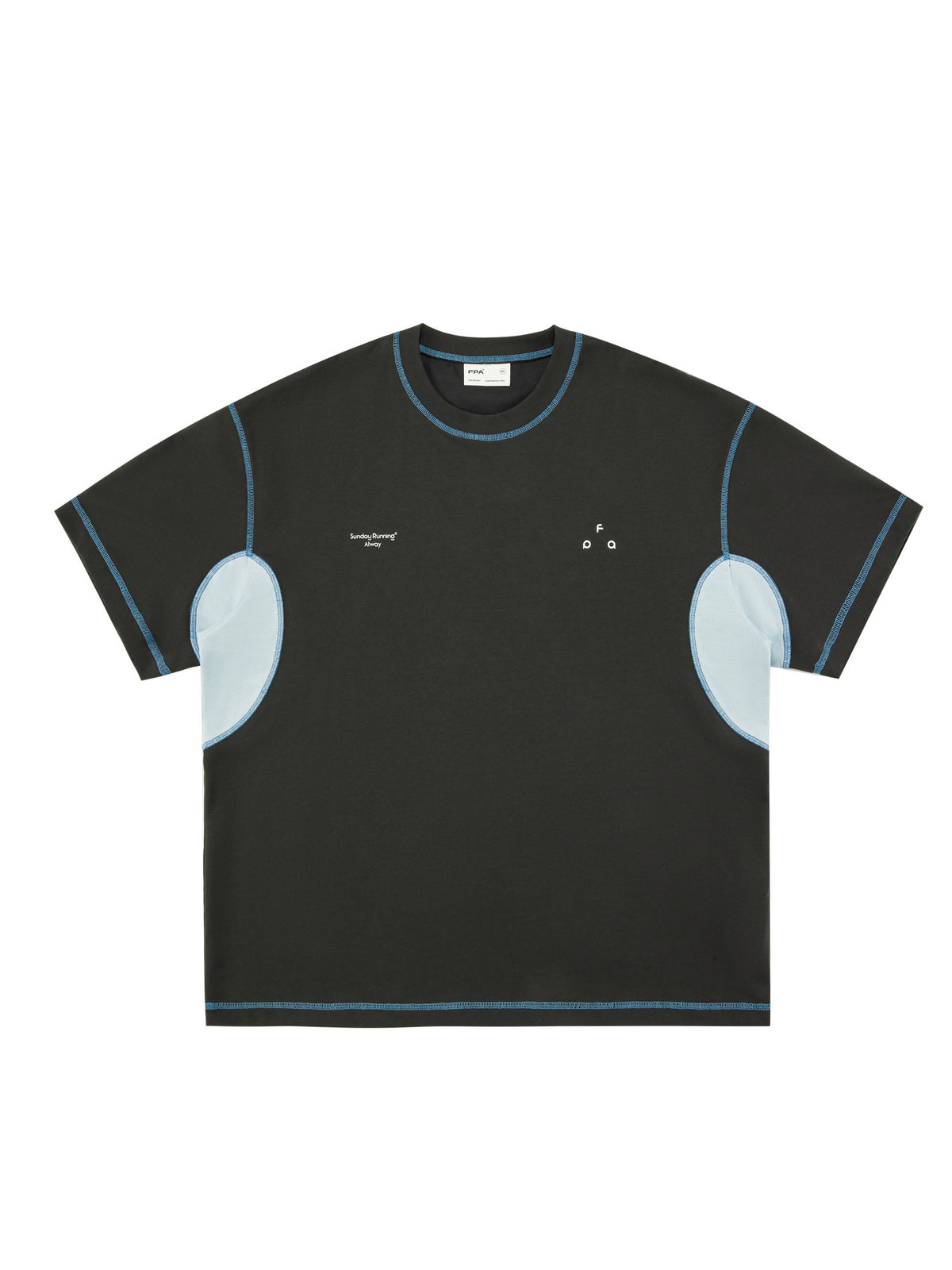 FPA Sports Color-Block Short Sleeve Tee - Summer Retro Outdoor Quick-Dry Crew Neck T-Shirt for Men