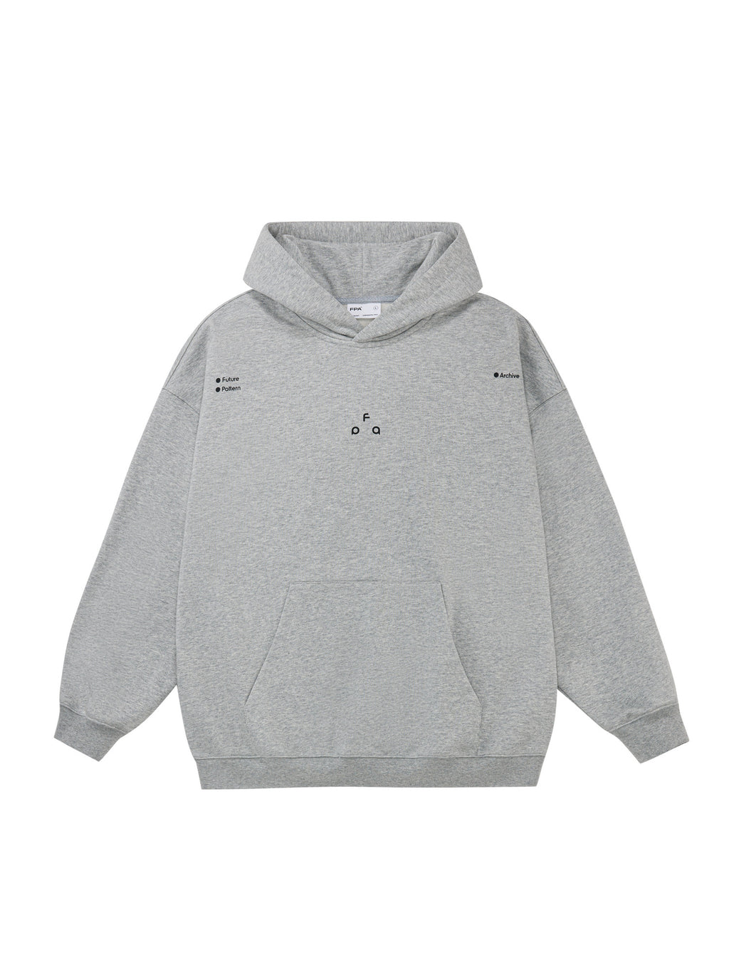 FPA Warm Fleece Hooded Sweatshirt - Chinese Streetwear Basic Logo Relaxed Unisex Couple Hoodie