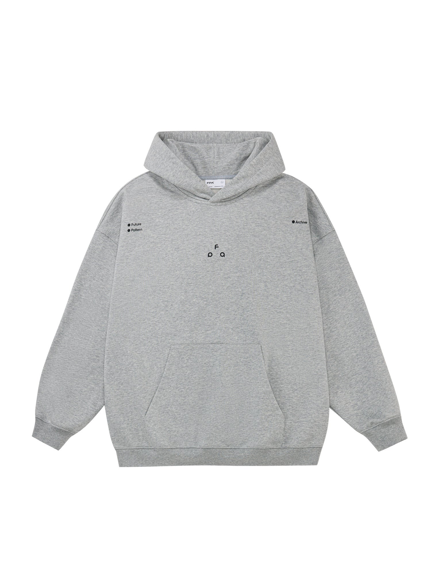 FPA Warm Fleece Hooded Sweatshirt - Chinese Streetwear Basic Logo Relaxed Unisex Couple Hoodie