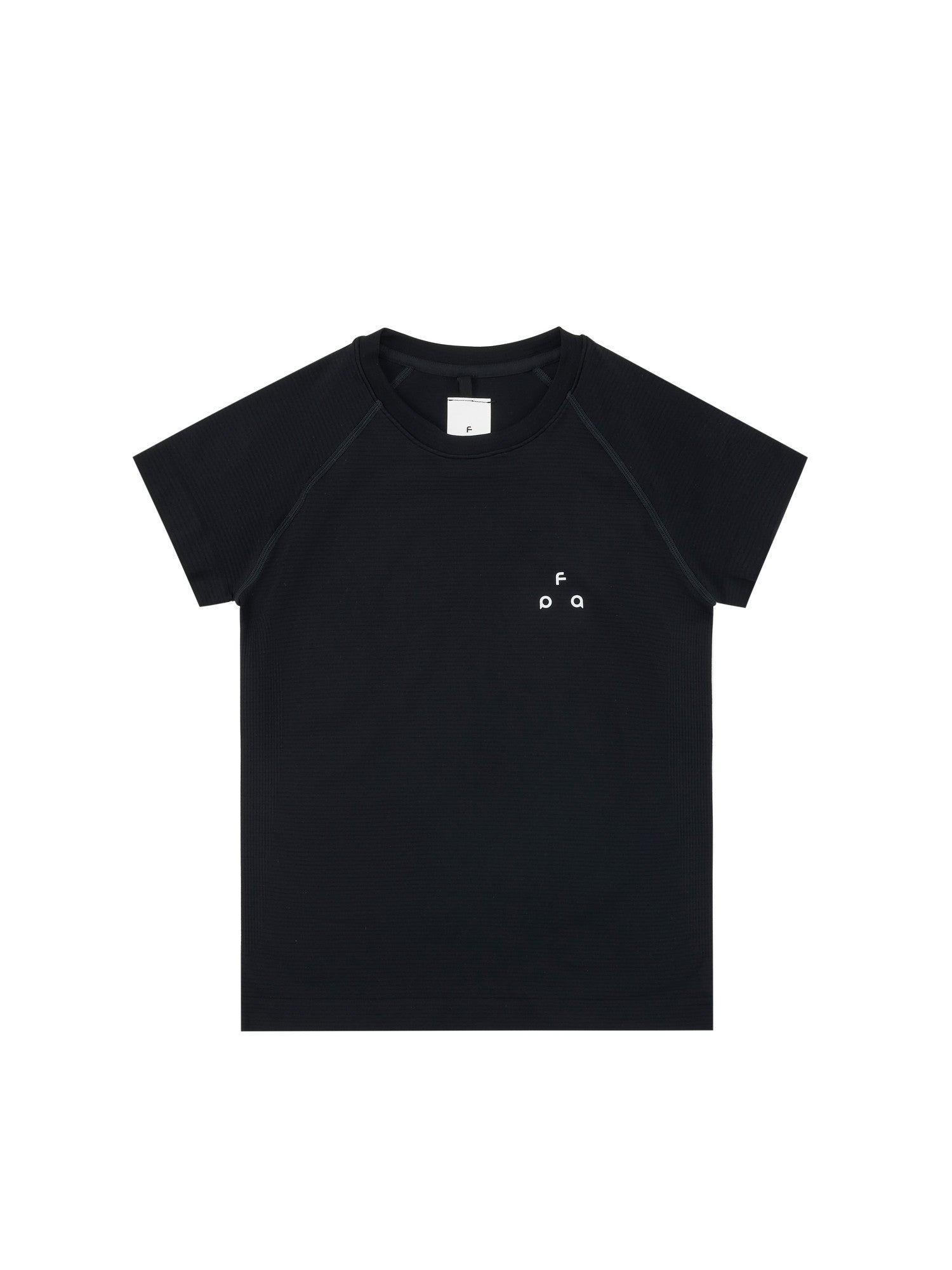 FPA Seamless Athletic Outdoor T-Shirt for Women - Summer Basic Round Neck Slim Fit Short Sleeve in Black and White