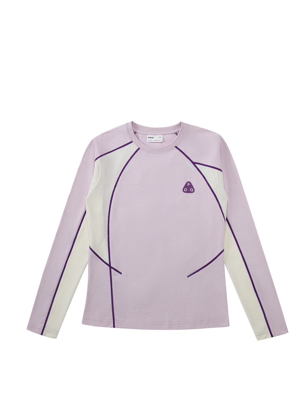 FPA Women's Long-Sleeve Color-Block Athletic T-Shirt, 2026 Fall New Arrival, National-Chic Slim Fit Crew Neck Casual Tee
