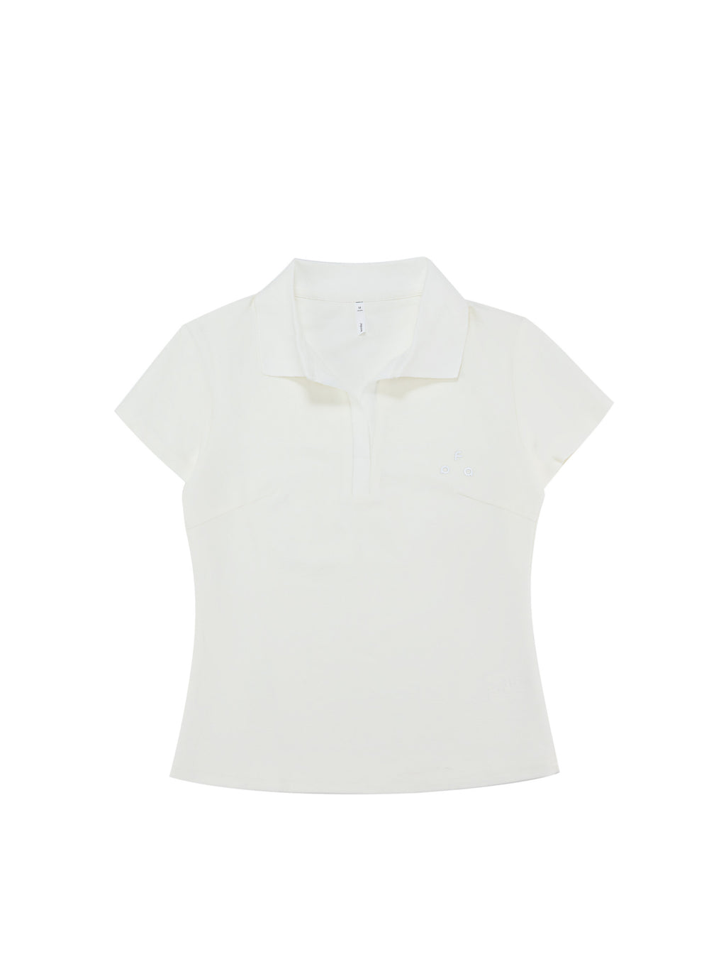 FPA Color-Block Triangle Logo Basic Polo Shirt Summer Slim Fit Short V-Neck Black White Short Sleeve T-Shirt for Women